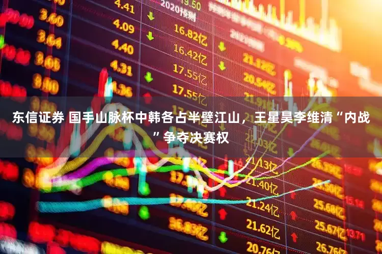 东信证券 国手山脉杯中韩各占半壁江山，王星昊李维清“内战”争夺决赛权